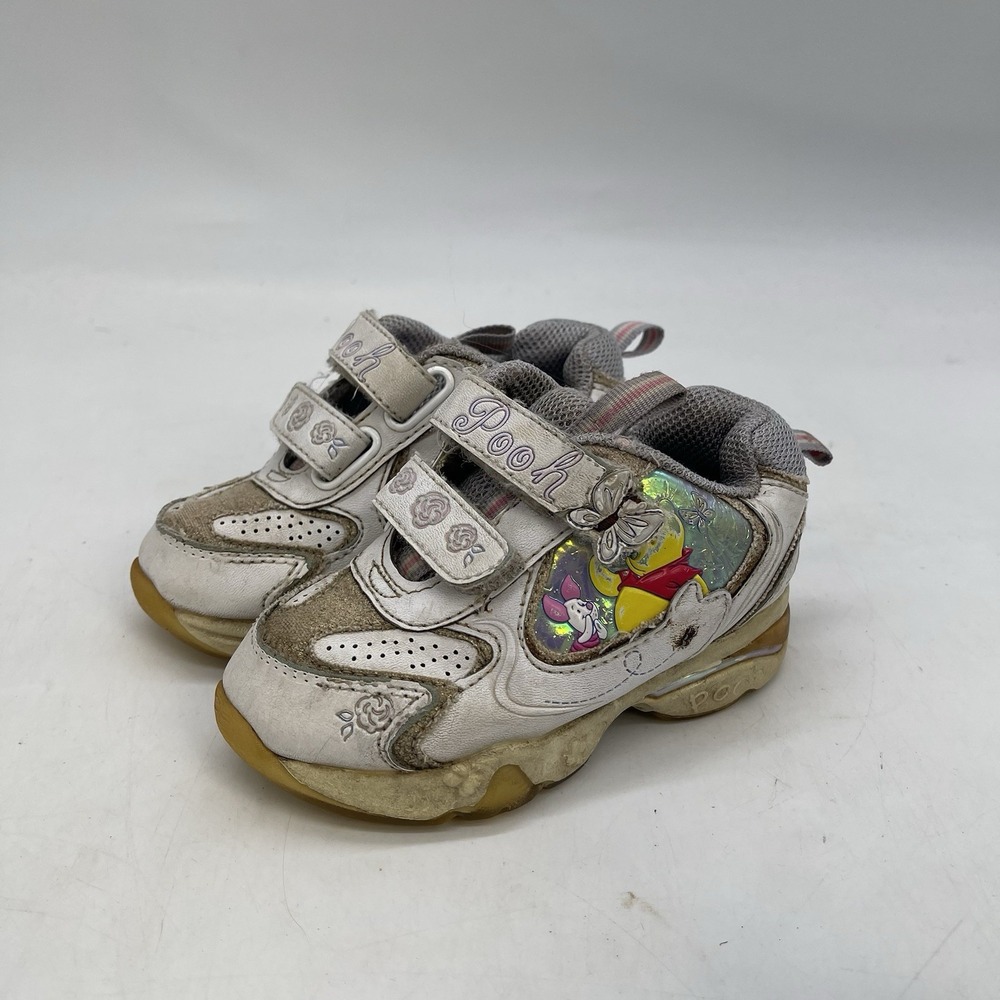 Winnie the Pooh 90s Baby Shoes Kids 4 Butterfly Pink Purple Buster Brown &co